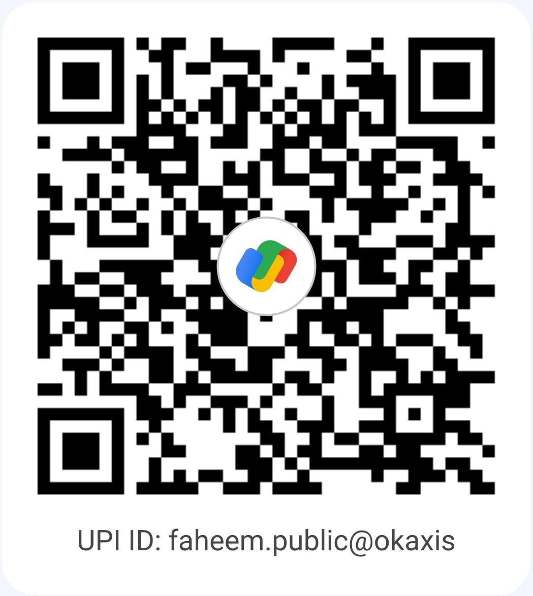 UPI QR code for voluntary support of Usul Learning, scan with any UPI app